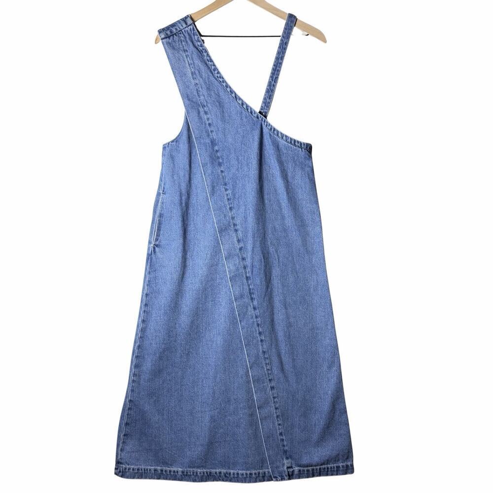Moussy Asymmetrical Denim Midi Dress Women's size 1